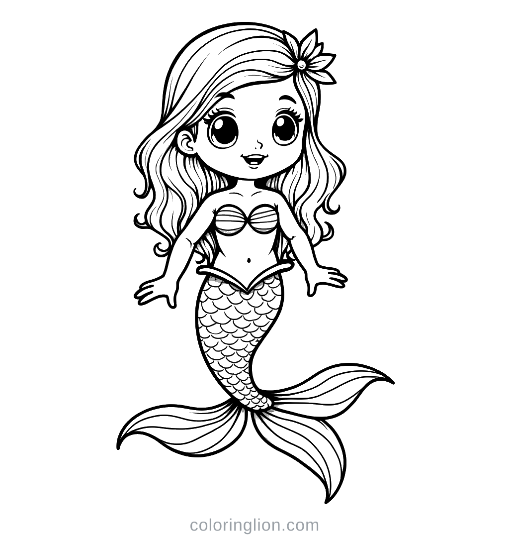 Mermaid Coloring Page