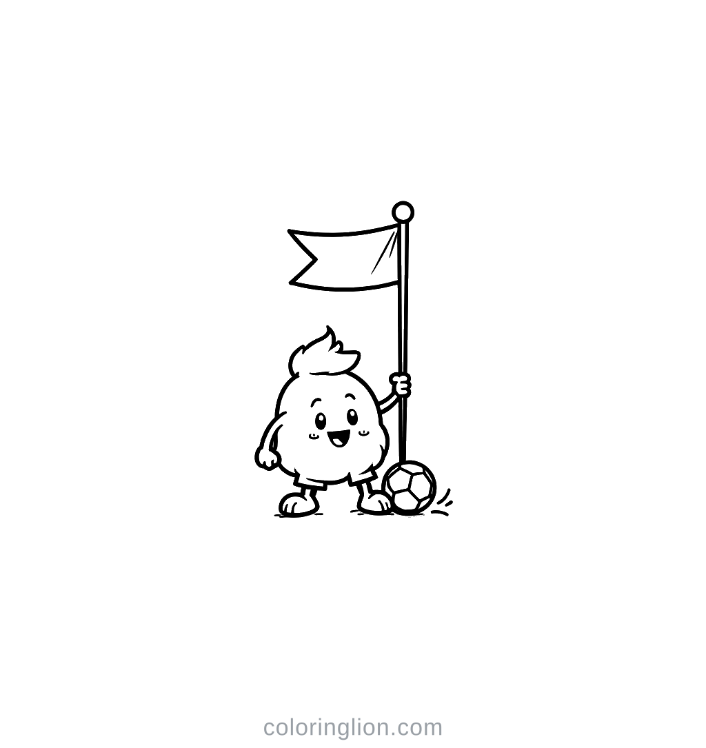 코너 깃발 색칠 도안