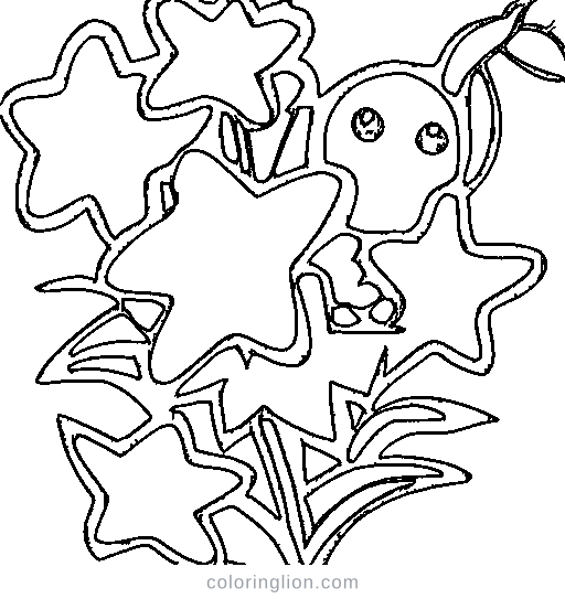 A bouquet in a vase Coloring Page