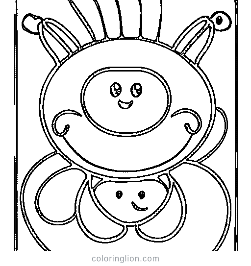 A paint palette and brush Coloring Page