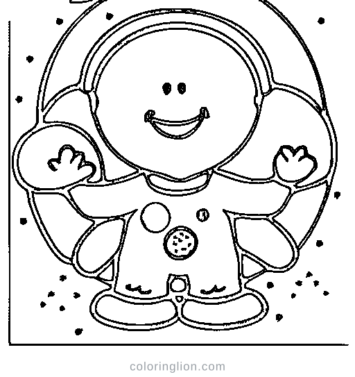 An astronaut waving Coloring Page
