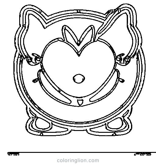 A fluffy monster with spots Coloring Page
