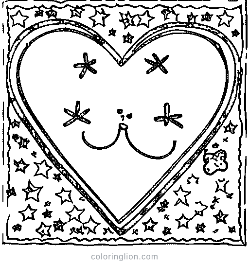 A heart character Coloring Page