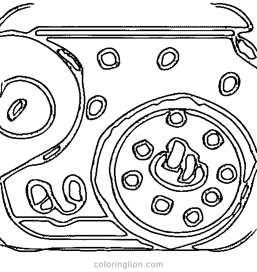 A donut Coloring Page