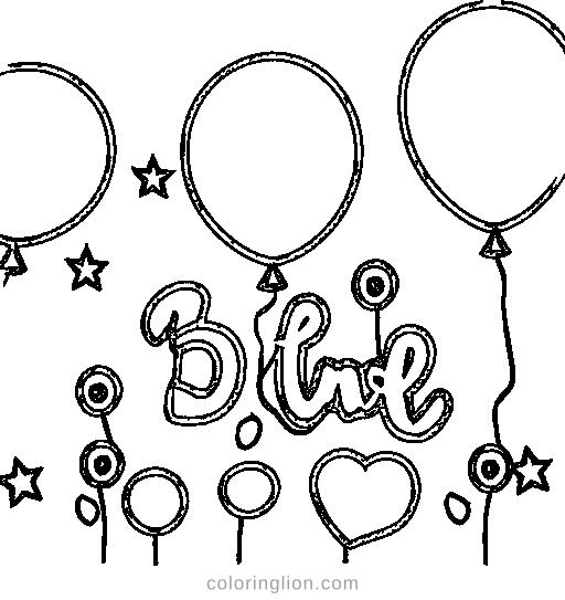 A bunch of balloons Coloring Page