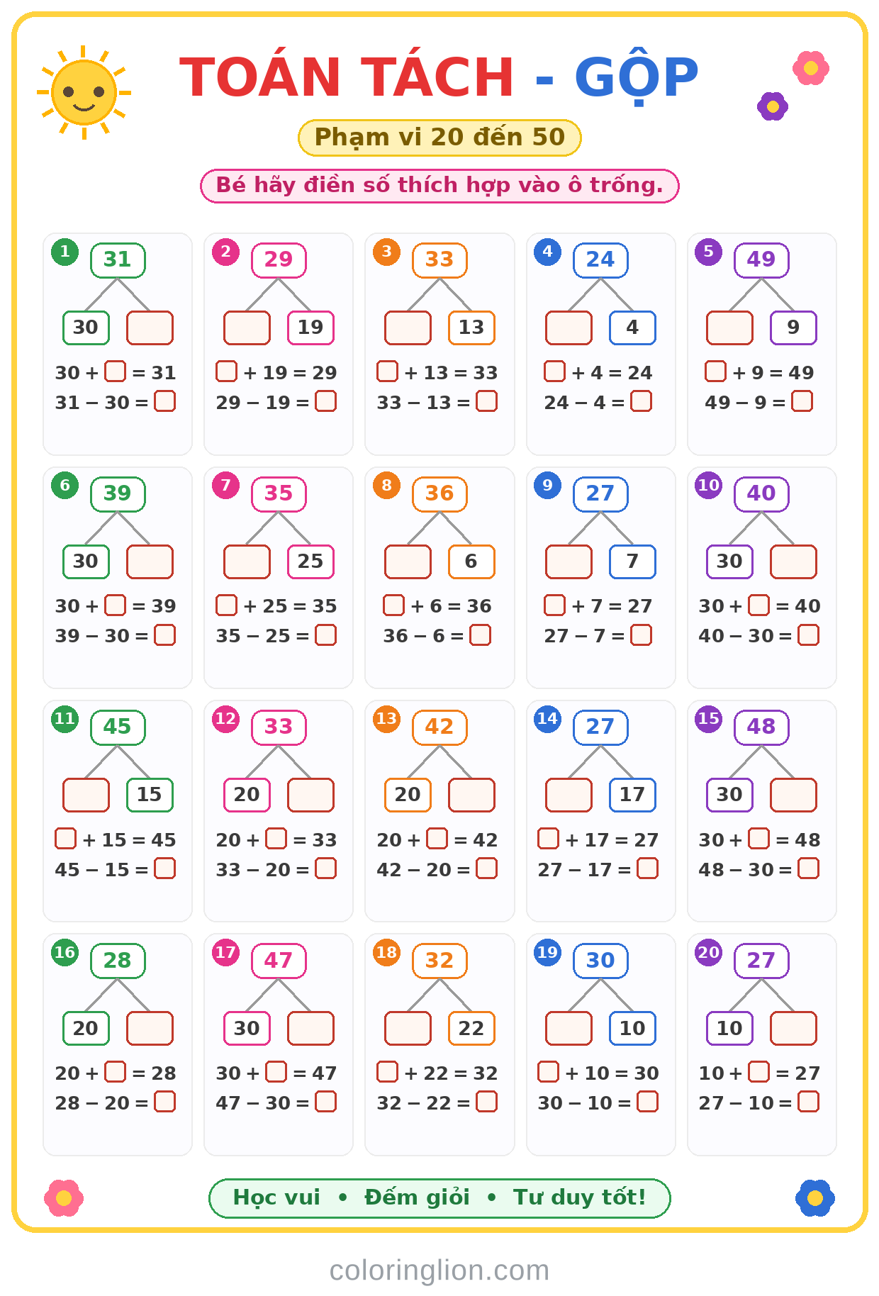 Tách – Gộp số 25