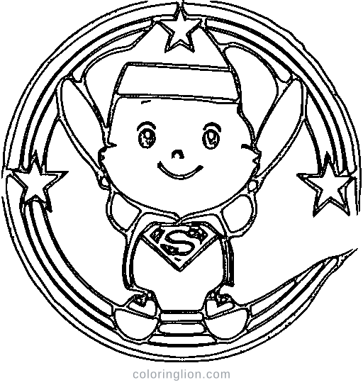 A superhero girl with a star emblem Coloring Page
