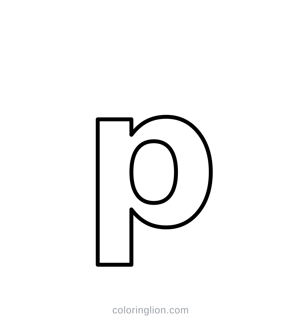 소문자 p 색칠 도안
