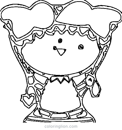 A cupid with a tiny bow Coloring Page