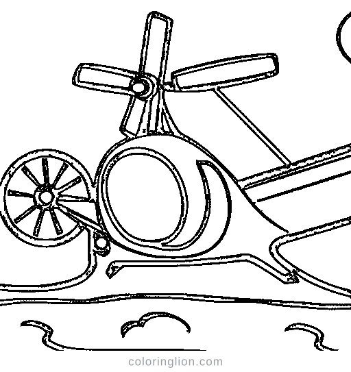 Propeller Plane Coloring Page