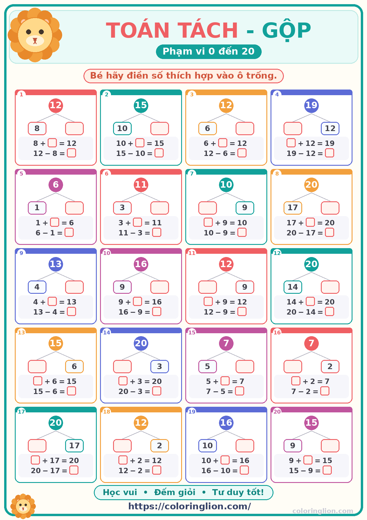 Tách – Gộp số (0–20) 30