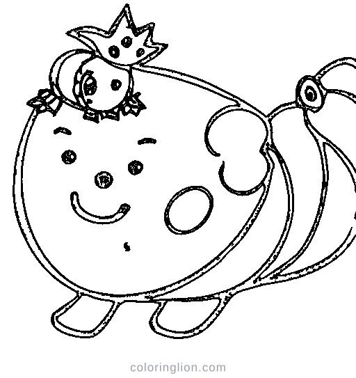 A caterpillar Coloring Page