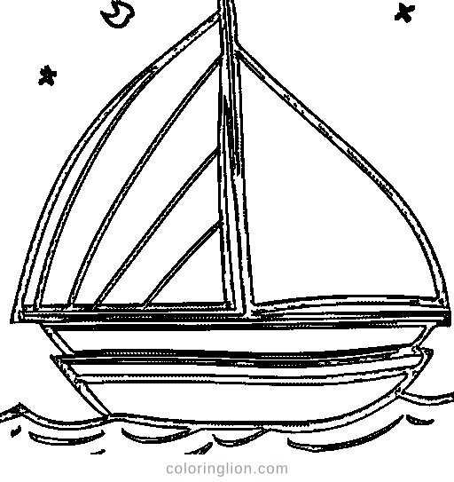 Sailboat Coloring Page