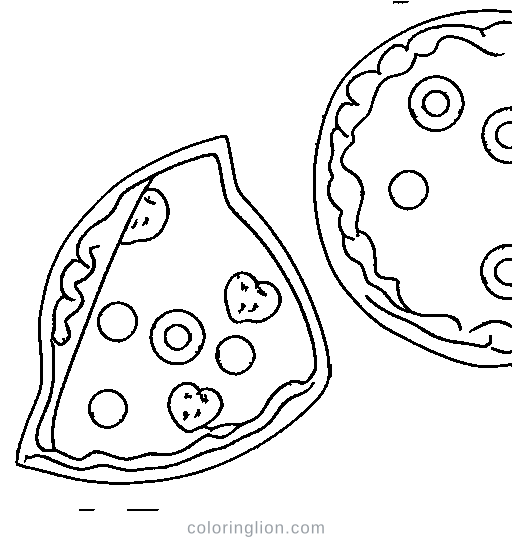 A pizza slice Coloring Page