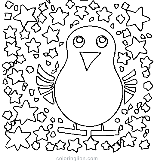 A robin bird Coloring Page