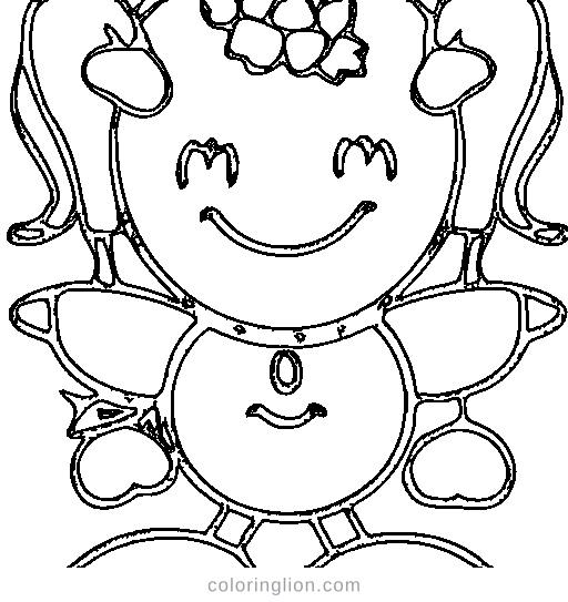 A friendly boxy robot Coloring Page