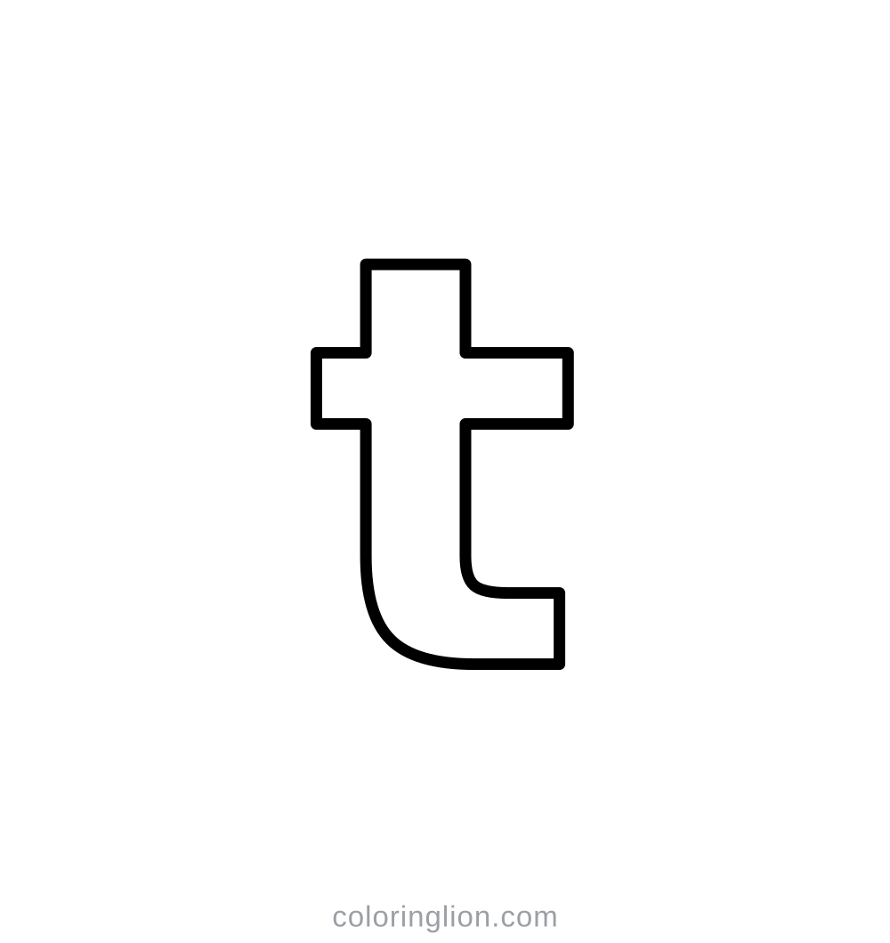소문자 t 색칠 도안