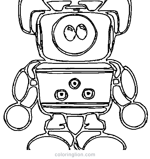 A tiny helper robot Coloring Page