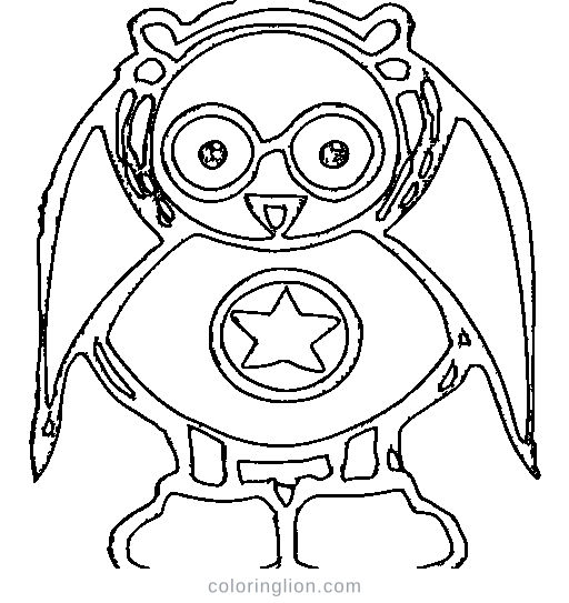 A superhero with a shield Coloring Page