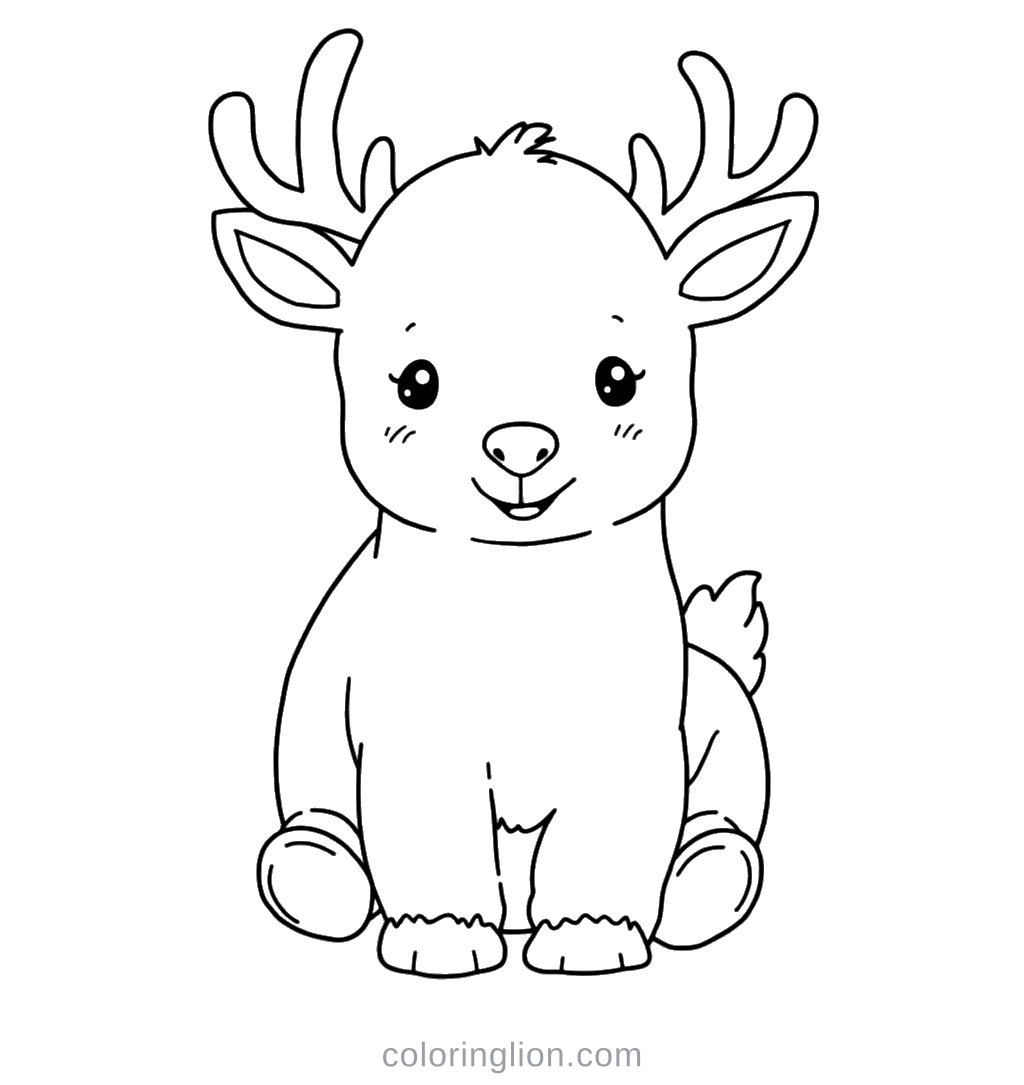 Reindeer Coloring Page