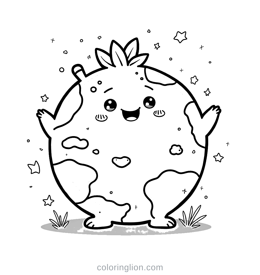 Earth Coloring Page