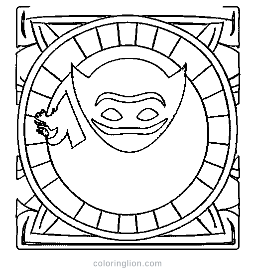 Masked Hero Coloring Page