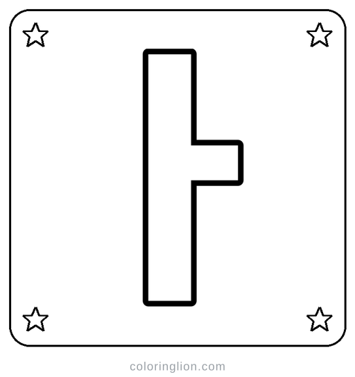 Hangul ㅏ Coloring Page