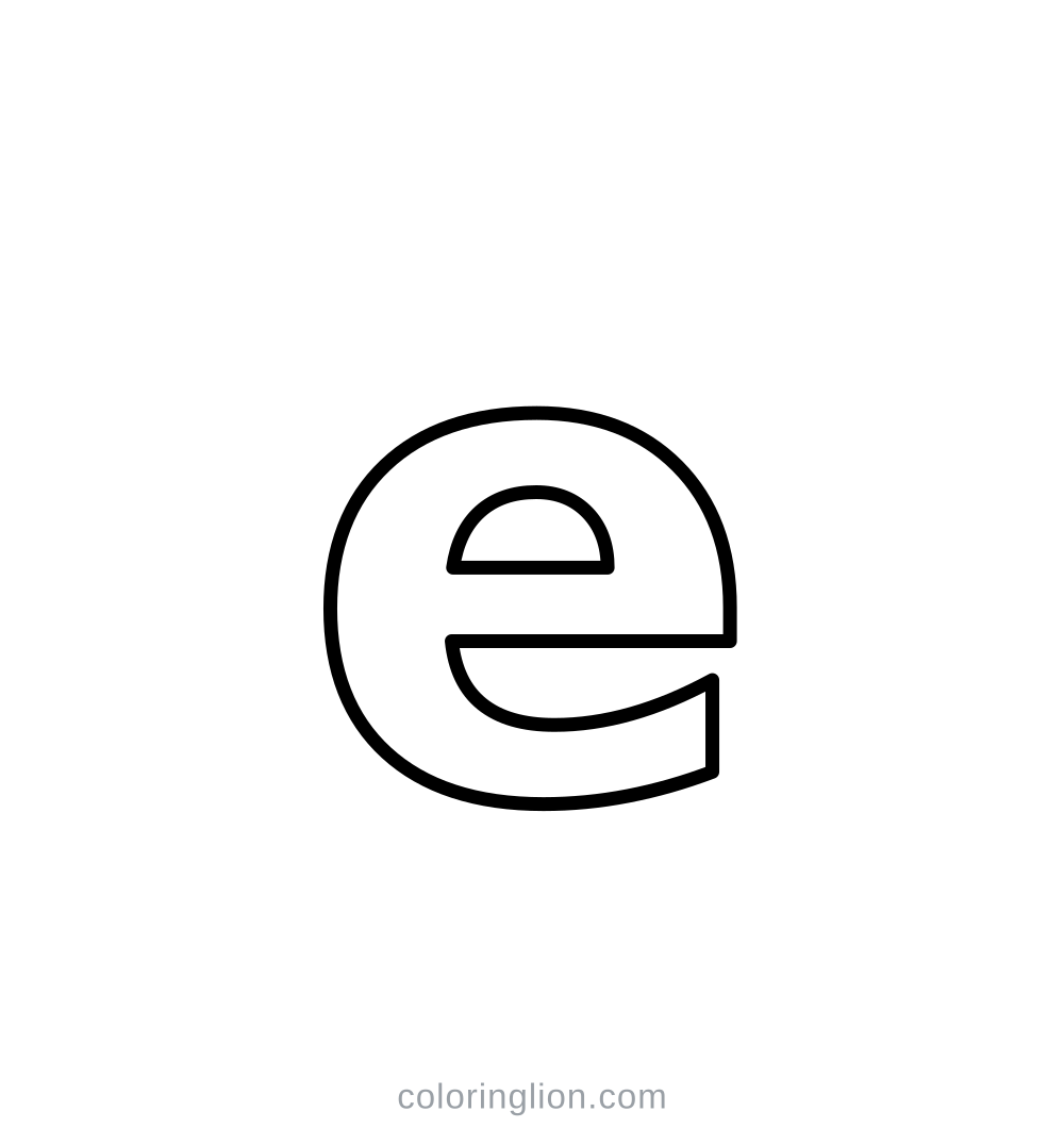 소문자 e 색칠 도안
