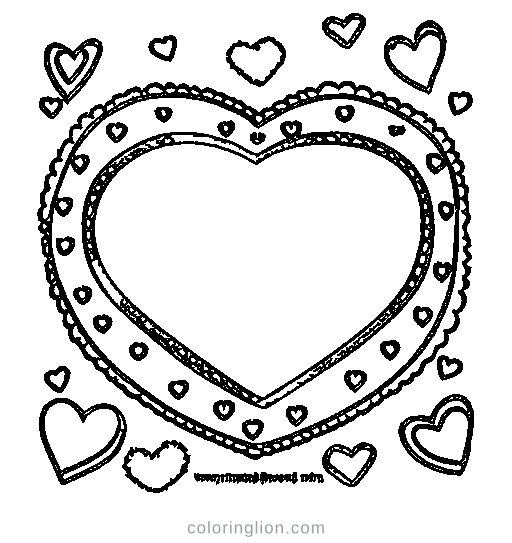 A love letter envelope with a heart Coloring Page