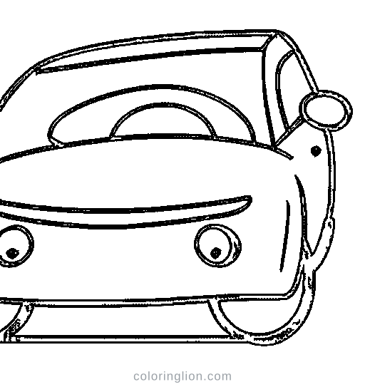A convertible car Coloring Page