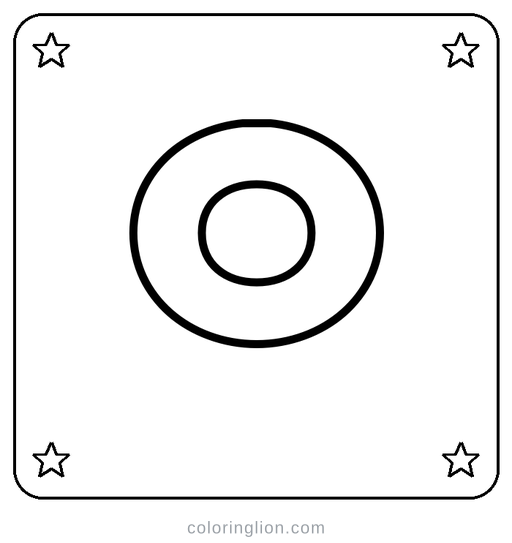 Hangul ㅇ Coloring Page