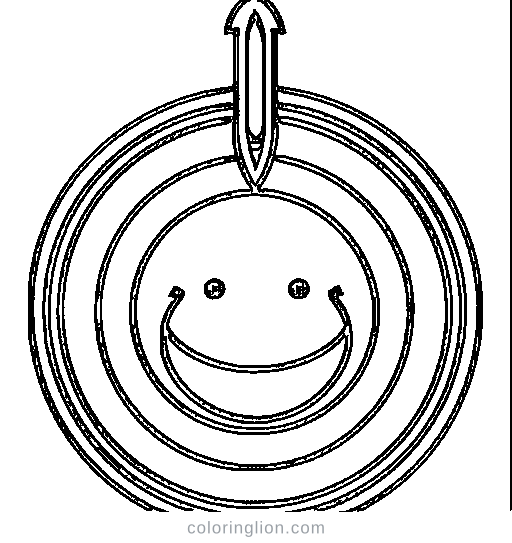 A rocket with an astronaut window Coloring Page