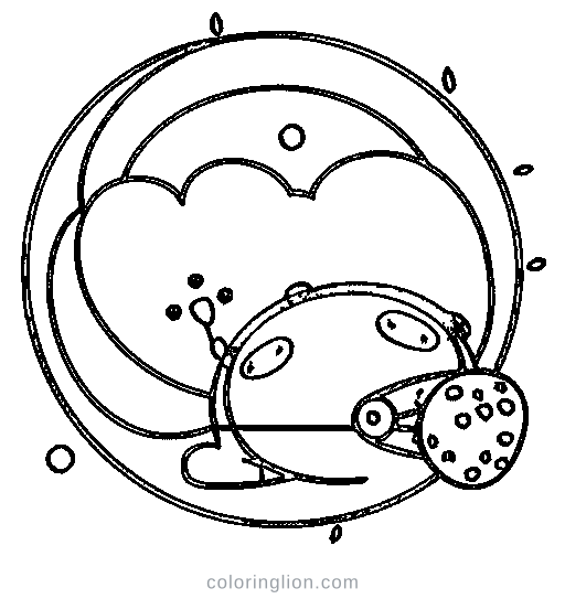 An astronaut on the moon Coloring Page