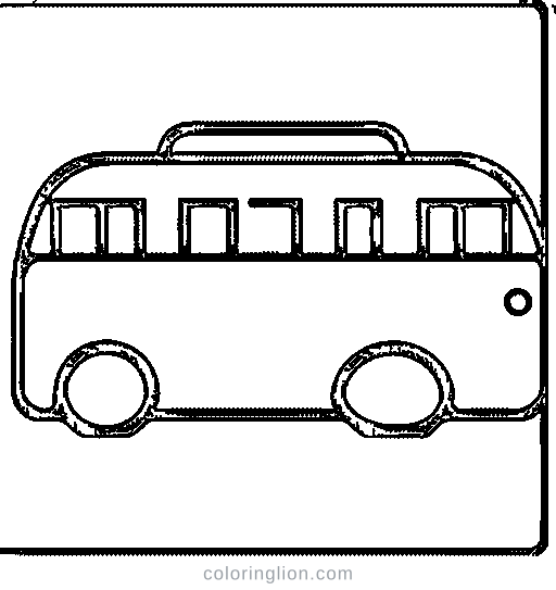 A bus with a smile Coloring Page