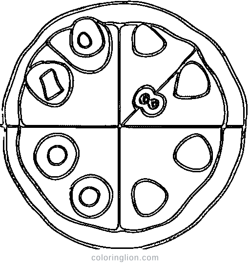 A pizza slice Coloring Page