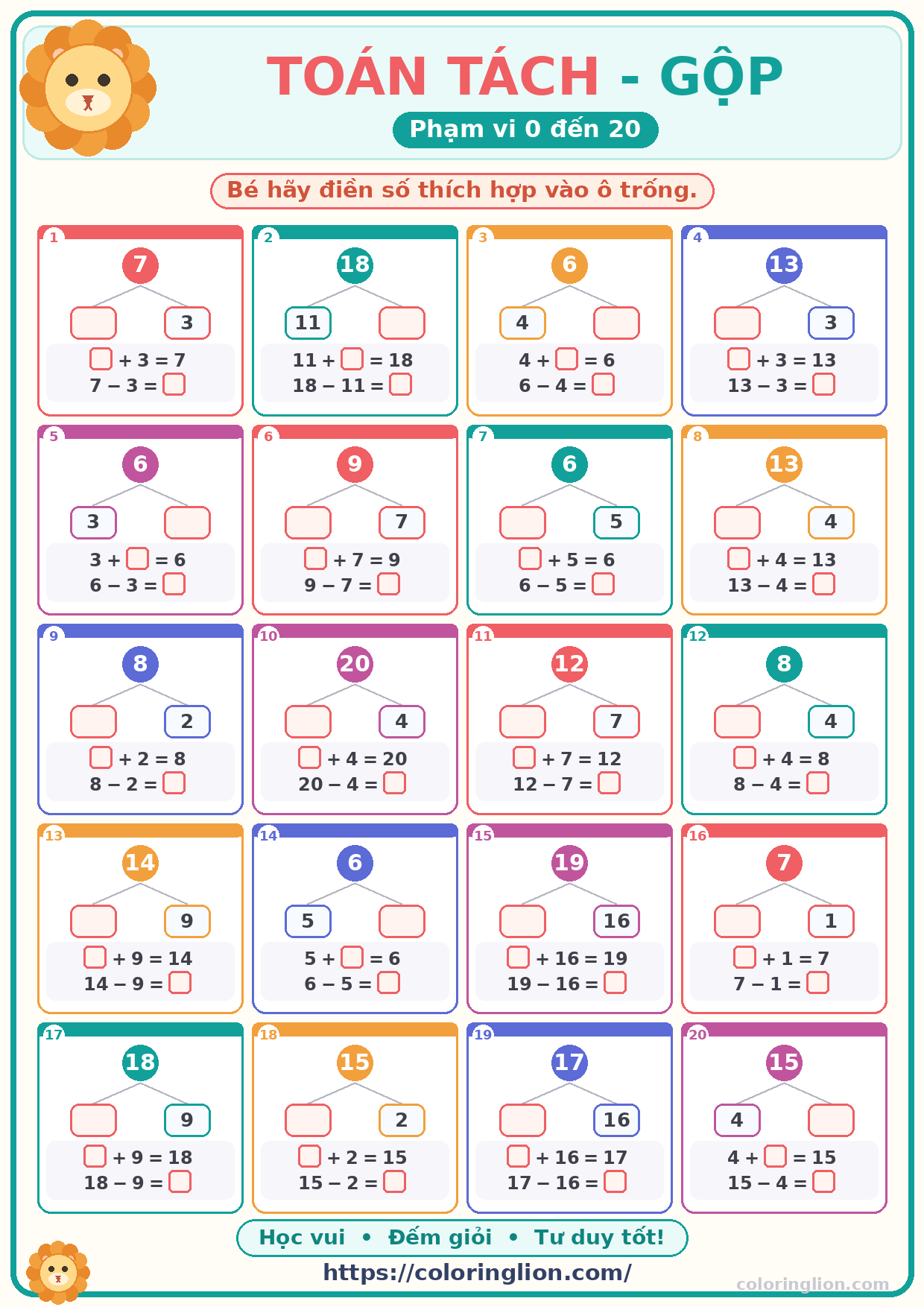 Tách – Gộp số (0–20) 07