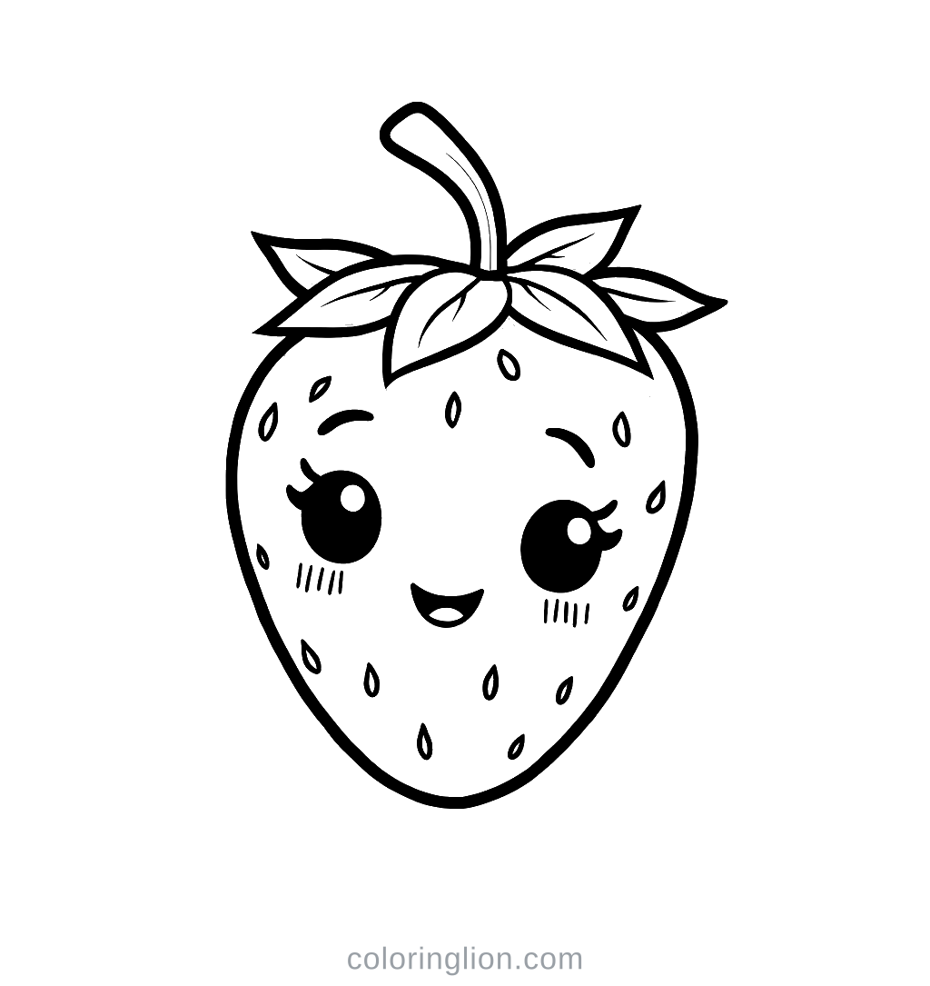 Strawberry Coloring Page