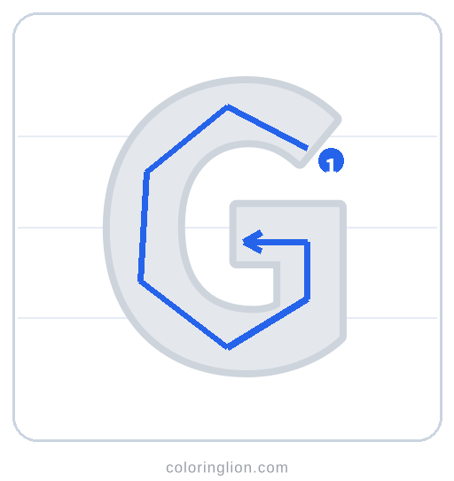 Trace Letter G