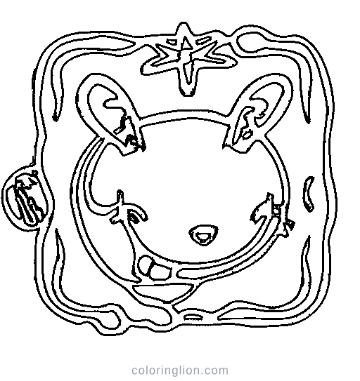 Triangle character Coloring Page