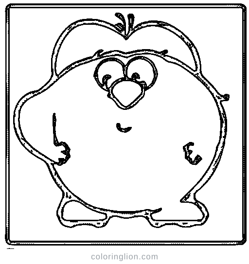 A chubby blob monster Coloring Page