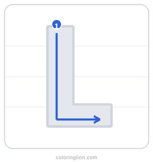 Trace Letter L