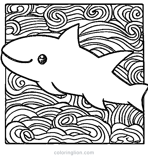 A smiling dolphin Coloring Page