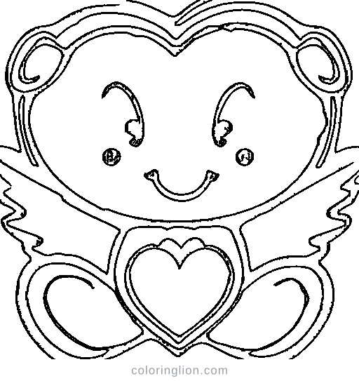 A cupid with a tiny bow Coloring Page