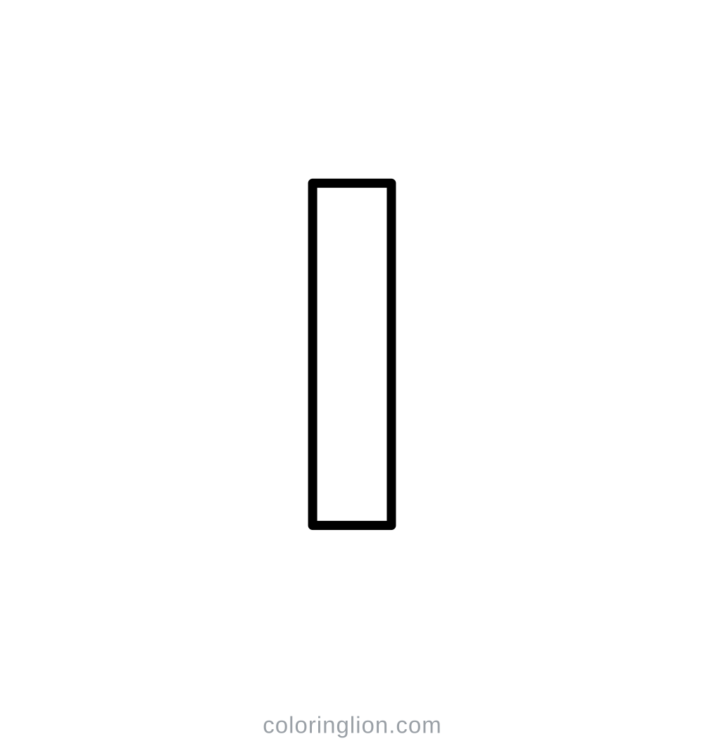 소문자 l 색칠 도안