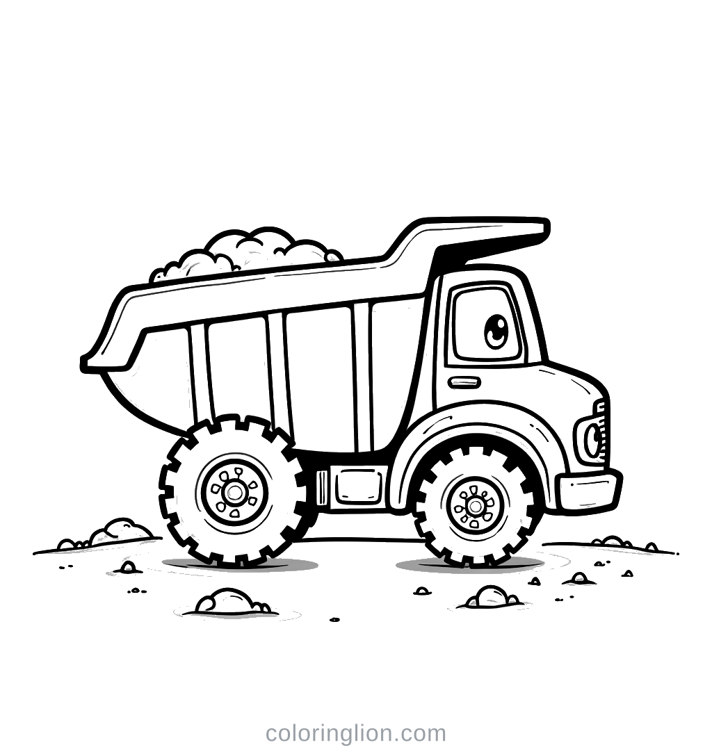 Dump Truck Coloring Page