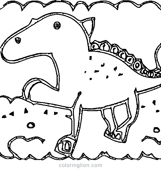 A long-neck dinosaur Coloring Page