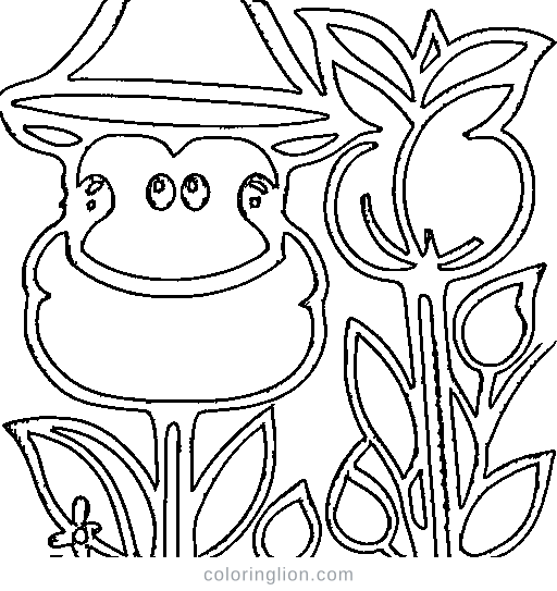 A tulip Coloring Page