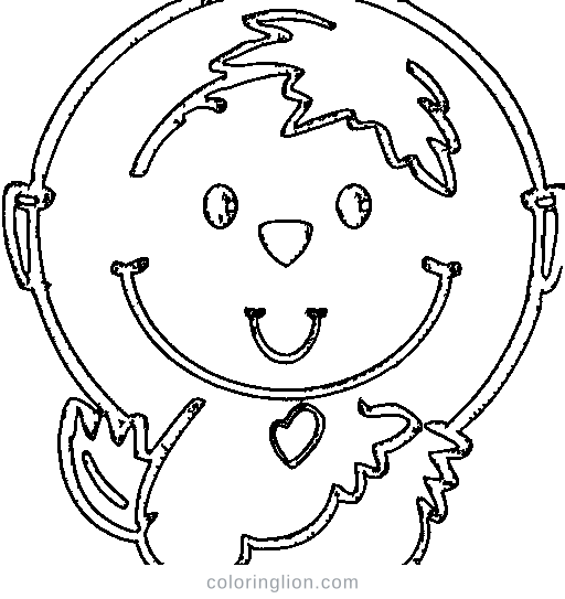 A round oak tree Coloring Page