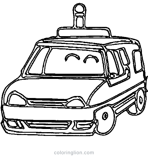A police car Coloring Page