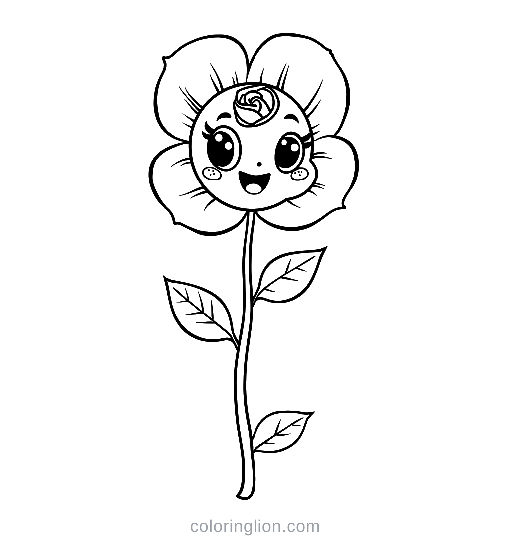 Rose Coloring Page